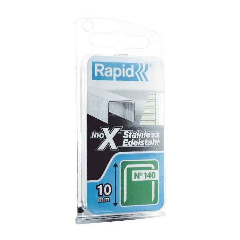 RAPID Agrafes N°140/10 en fil plat inoxydable