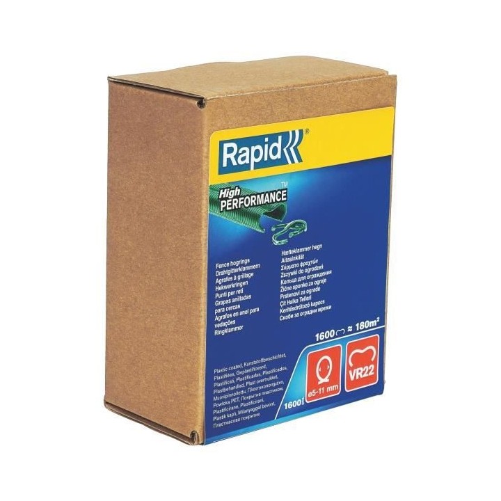 RAPID 1600 agrafes VR22 vertes