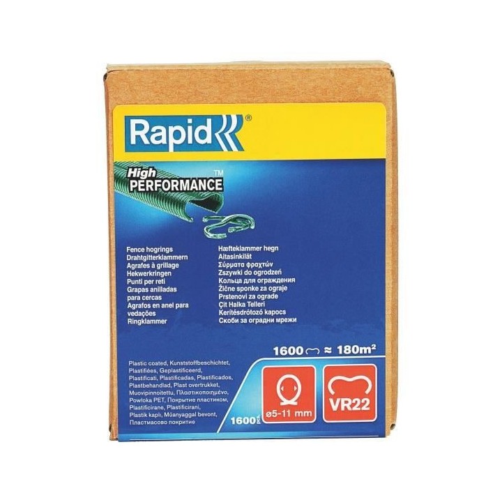 RAPID 1600 agrafes VR22 vertes
