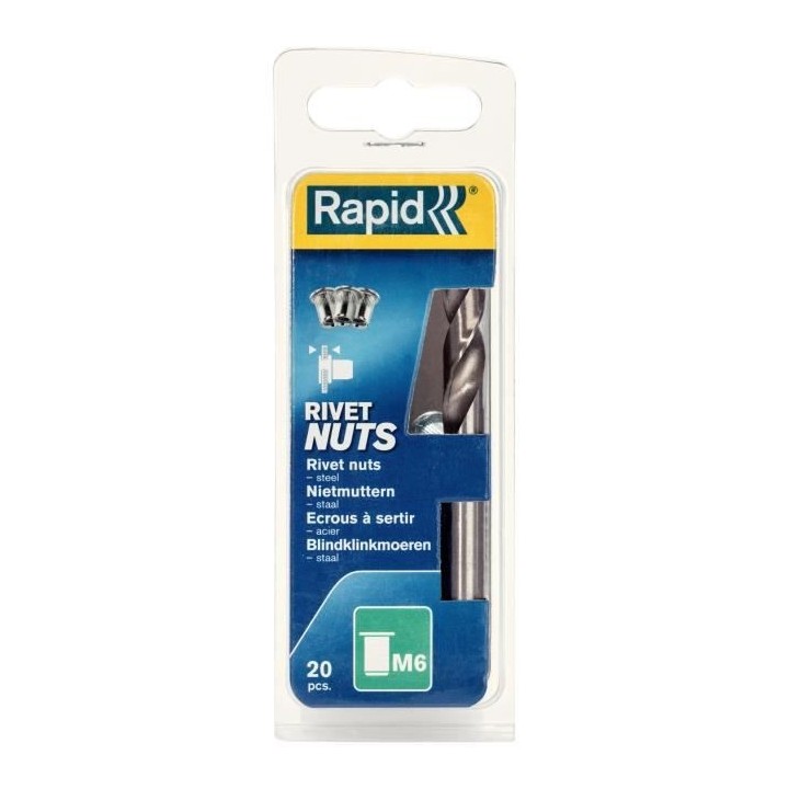 RAPID Ecrous a sertir M6 20 pcs