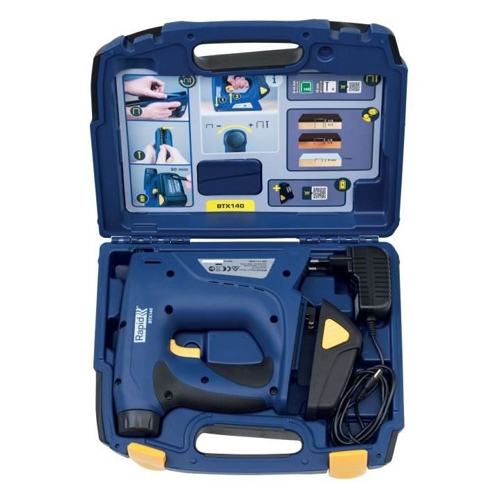 Agrafeuse-cloueuse BTX140 7,2 V 1x7,2 V en coffret standard (machine c