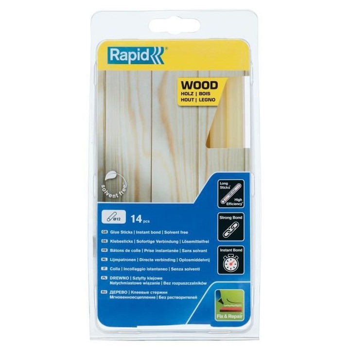 Rapid Bâtons de colle Bois 12 mm