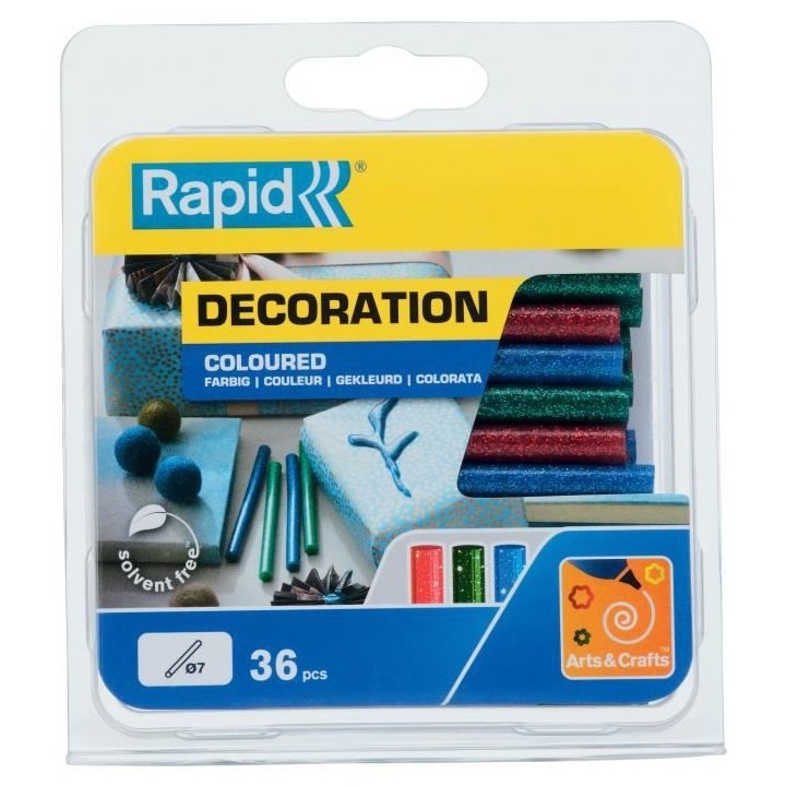 Rapid Bâtons de colle colorée 7 mm