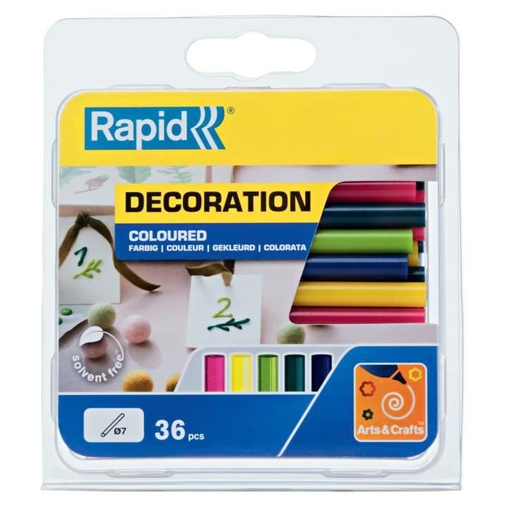 Rapid Bâtons de colle colorée 7 mm