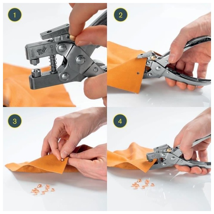 RAPID Pince a oeillets + 100 oeillets RP05