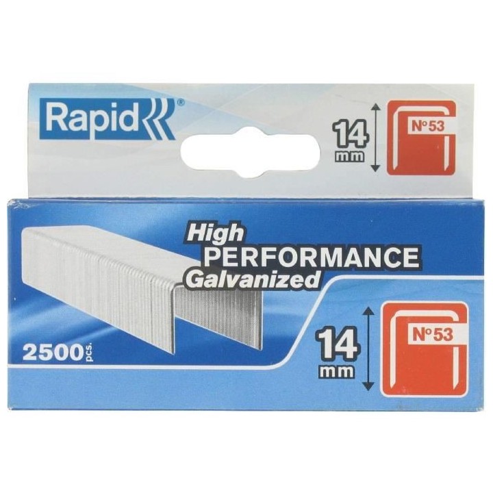 RAPID Agrafes N°53/14 en fil fin 2500 pcs