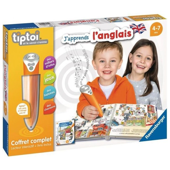 tiptoi - Coffret complet lecteur interactif + Livre J'apprends l'angla