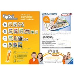 tiptoi - Coffret complet lecteur interactif + Livre J'apprends l'anglais - Ravensburger - Jeu électronique éducatif - Des 4 an