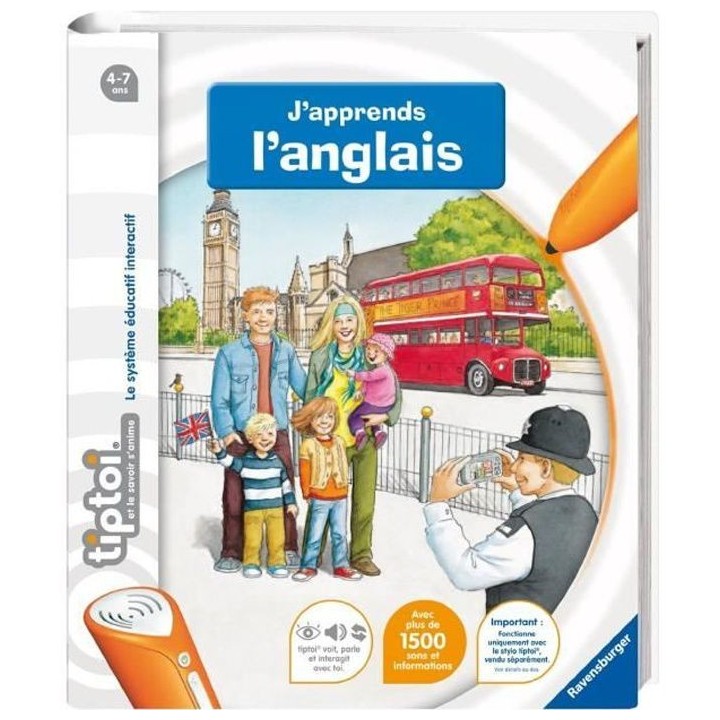 tiptoi - J'apprends l'anglais - Ravensburger - Livre électronique éd