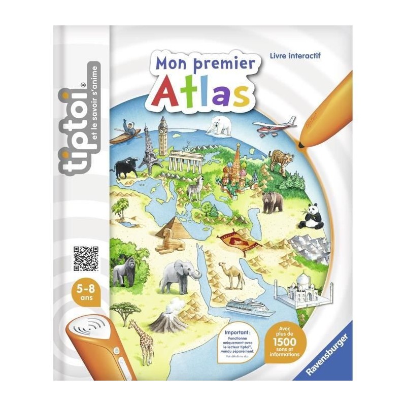 tiptoi - Mon premier Atlas - Ravensburger - Livre électronique éducatif - Des 5 ans - en français