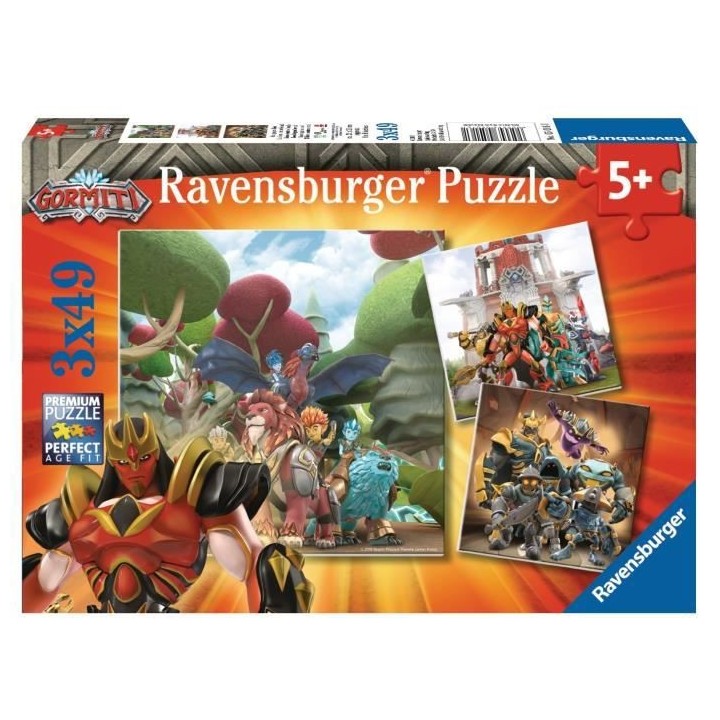 GORMITI Puzzles 3x49 pieces - Le Bien contre le Mal - Ravensburger - L