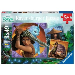RAYA & LE DERNIER DRAGON Puzzles 3x49 pieces - Raya, courageuse - Rave