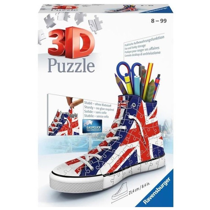 Puzzle 3D Sneaker - Union Jack - Ravensburger - Puzzle 3D enfant - san