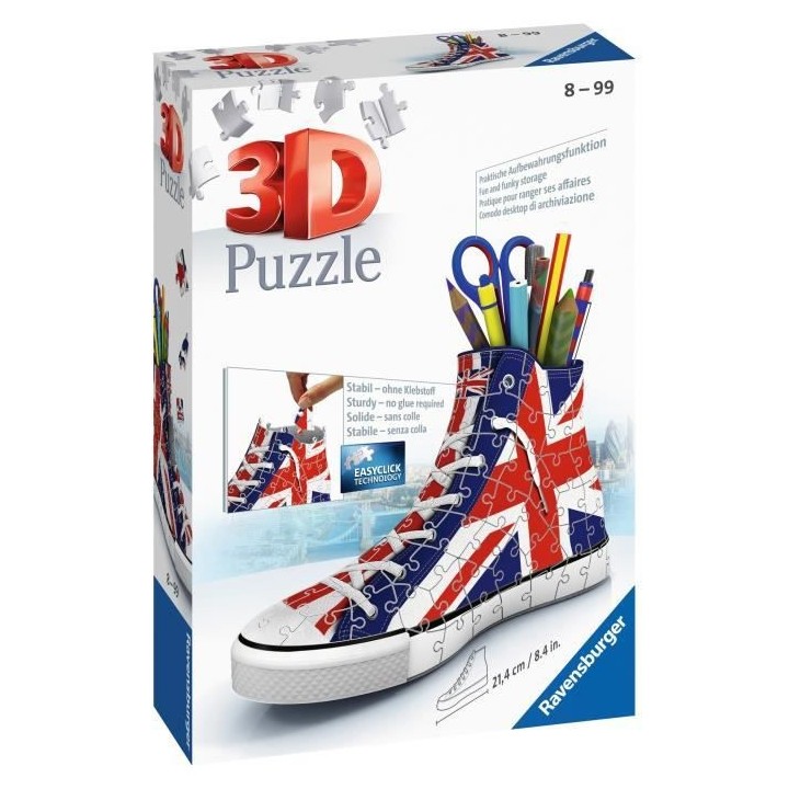 Puzzle 3D Sneaker - Union Jack - Ravensburger - Puzzle 3D enfant - san