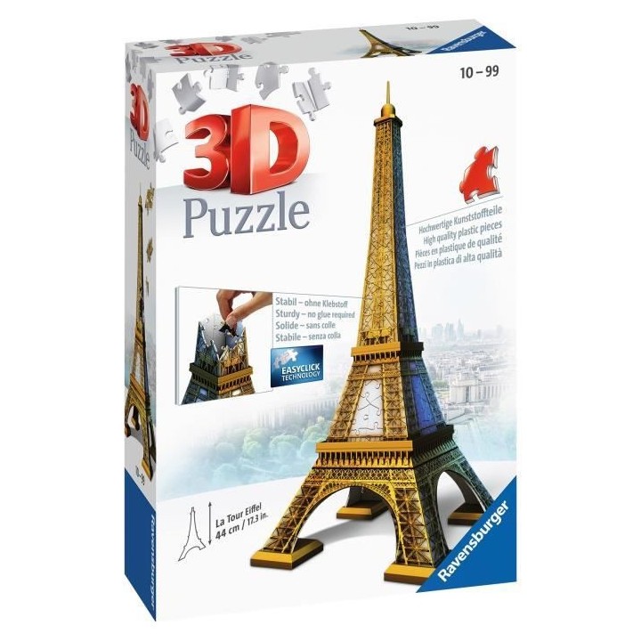 Puzzle 3D Tour Eiffel - Ravensburger - Monument 216 pieces - sans coll