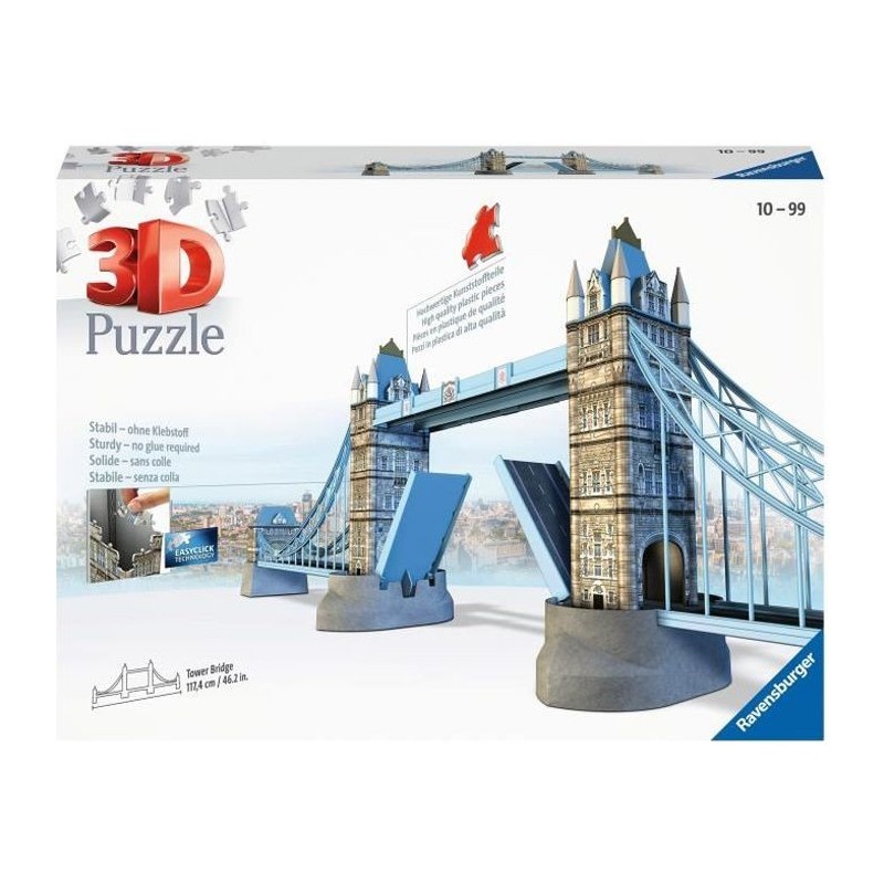 Puzzle 3D Tower Bridge - Ravensburger - Monument 216 pieces - sans colle - Des 10 ans