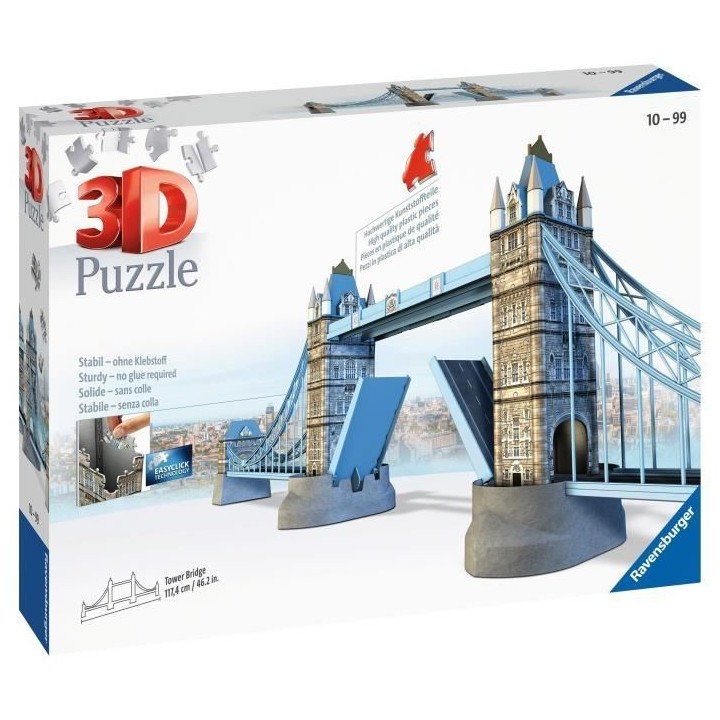 Puzzle 3D Tower Bridge - Ravensburger - Monument 216 pieces - sans col