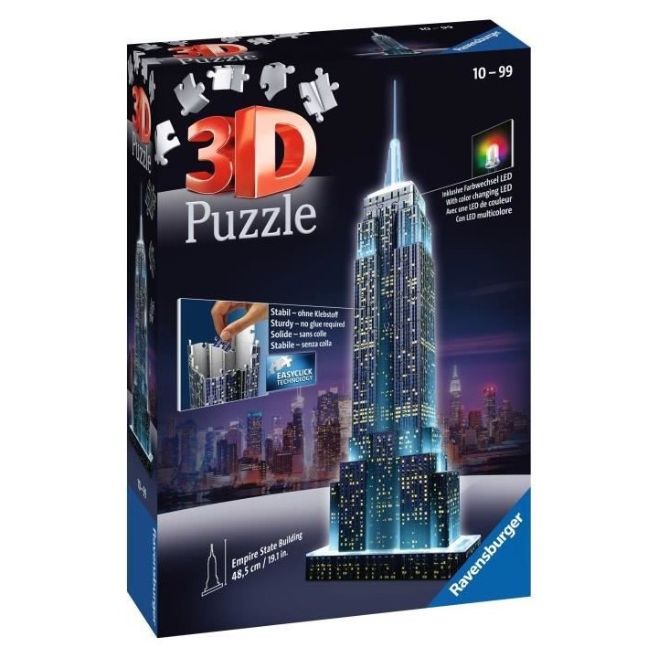 Puzzle 3D Empire State Building illuminé - Ravensburger - Monument 21