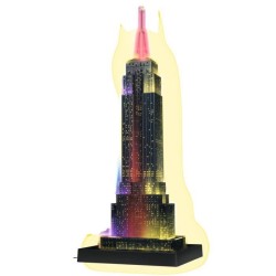 Puzzle 3D Empire State Building illuminé - Ravensburger - Monument 216 pieces - sans colle - avec LEDS couleur - Des 10 ans