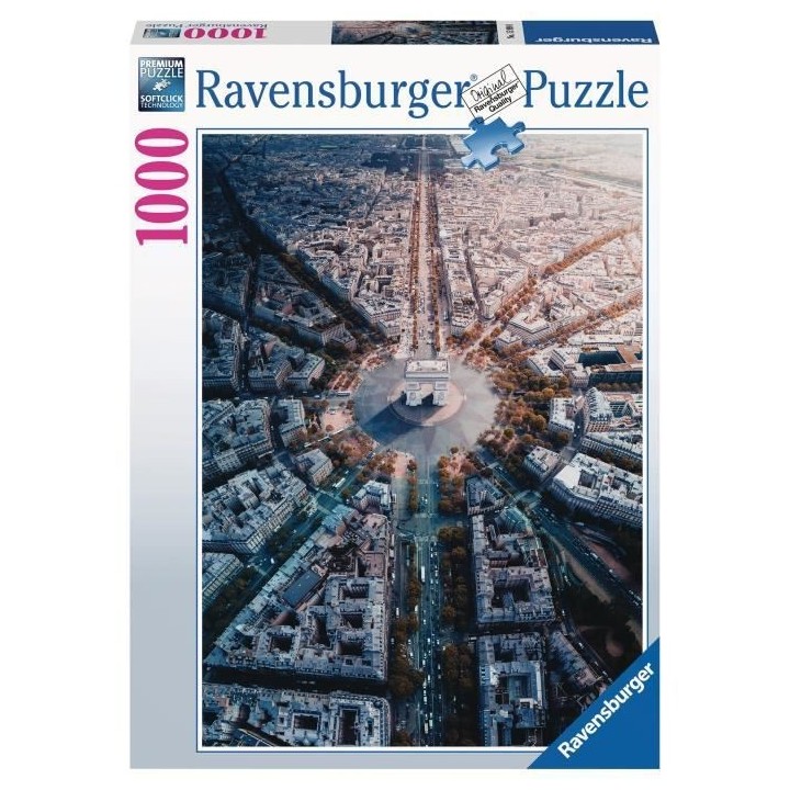 Puzzle 1000 pieces - Paris vue d'en haut - Ravensburger - Puzzle adult