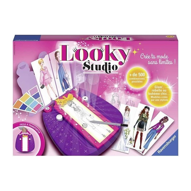 Looky Studio - Ravensburger - Loisirs créatifs - Dessins de mode - Studio de stylisme format maxi - des 6 ans