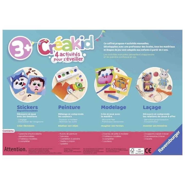 Créakid kit multi-activités - Ravensburger - Loisirs créatifs - Cof