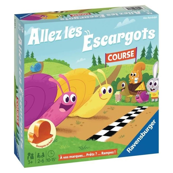 Allez les escargots - Ravensburger - Jeu desociété enfants - Jeu de