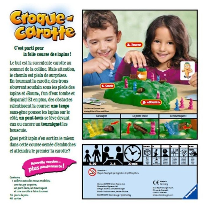 Croque Carotte - Ravensburger - Jeu de parcours enfant - 2 a 4 joueurs