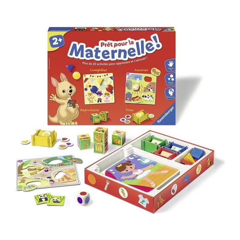 Pret pour la maternelle ! - Coffret complet éducatif - 20 activités - Préparation Programme Maternelle - Ravensburger - Des 2