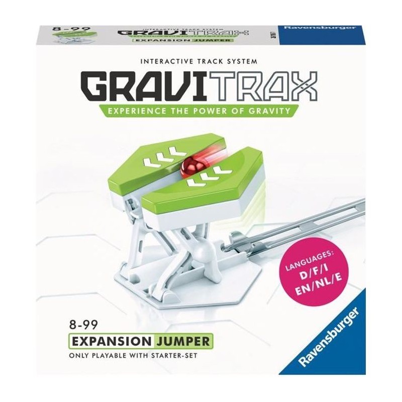 GraviTrax Bloc d'action Jumper / Pont élévateur - Jeu de construction STEM - Circuit de billes créatif - Ravensburger- des 8