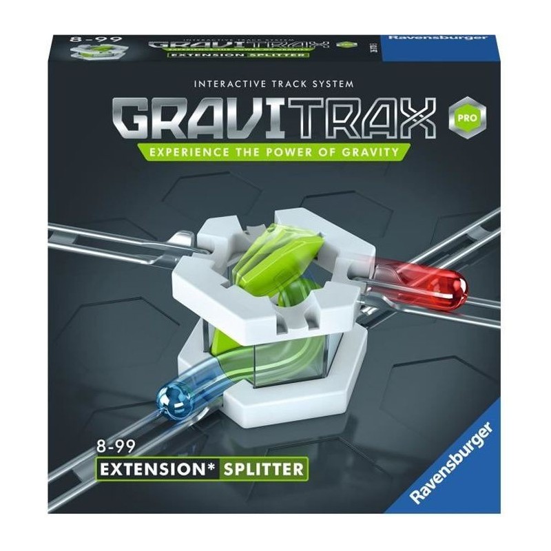 GraviTrax PRO Bloc d'action Splitter - Jeu de construction STEM - Circuit de billes créatif - Ravensburger- des 8 ans