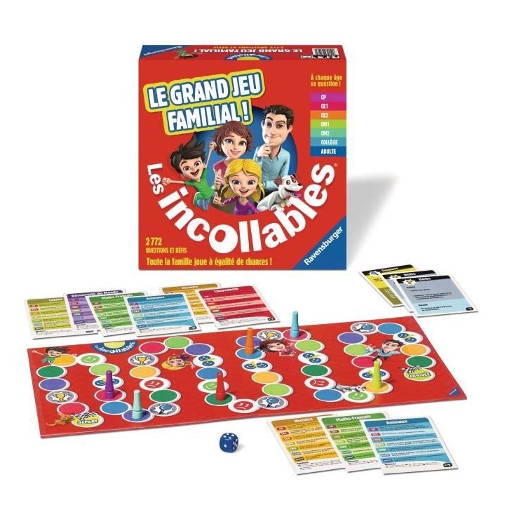 LES INCOLLABLES Le grand jeu familial - Ravensburger - Jeu de Quiz pou