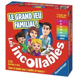 LES INCOLLABLES Le grand jeu familial - Ravensburger - Jeu de Quiz pour toute la famille - 7 niveaux de difficulté - Des 6 ans