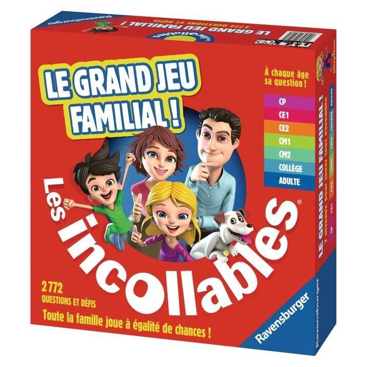 LES INCOLLABLES Le grand jeu familial - Ravensburger - Jeu de Quiz pou