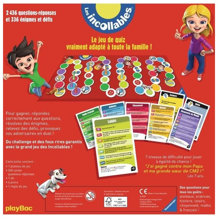 LES INCOLLABLES Le grand jeu familial - Ravensburger - Jeu de Quiz pou