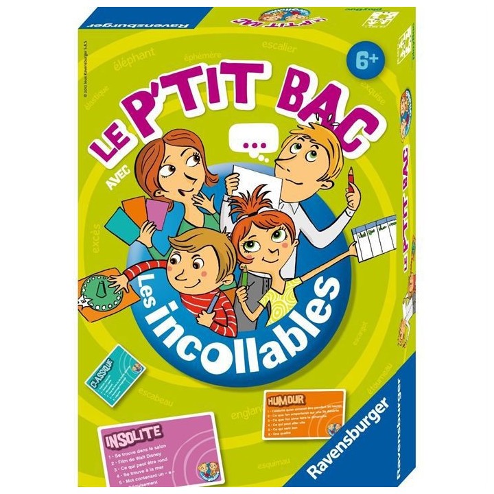LES INCOLLABLES Le P'tit bac - Ravensburger - Jeu de société enfants