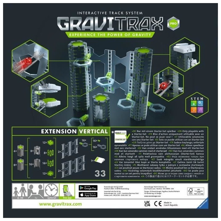 GraviTrax PRO Set d'extension Vertical - Jeu de construction STEM - Ci