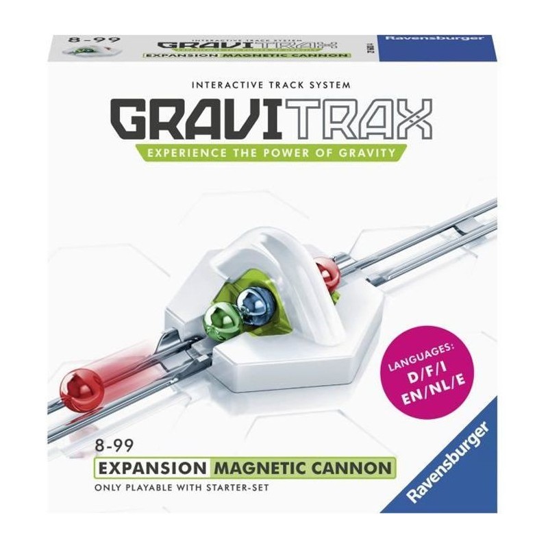 GraviTrax Bloc d'action Canon magnétique - Jeu de construction STEM - Circuit de billes créatif - Ravensburger- des 8 ans