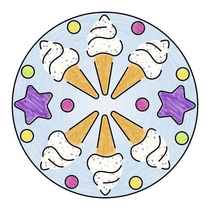 Mandala - format midi Licorne - Ravensburger - Loisirs créatifs - Des