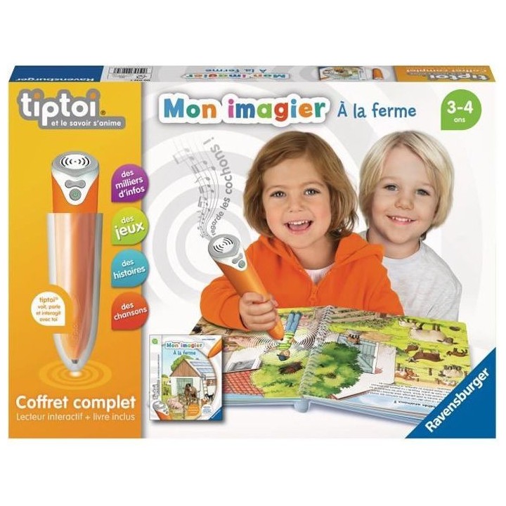 tiptoi - Coffret complet lecteur interactif + Livre Imagier A la ferme