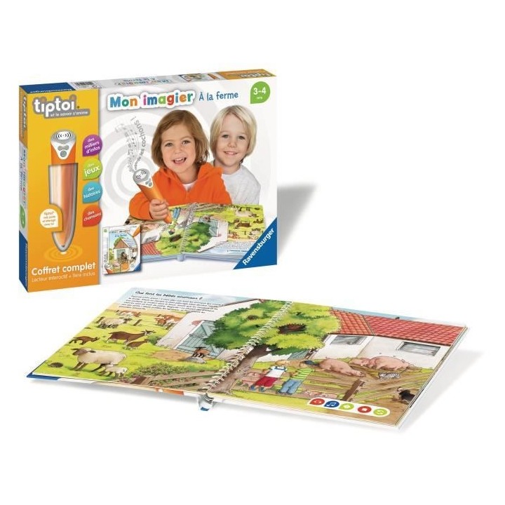 tiptoi - Coffret complet lecteur interactif + Livre Imagier A la ferme