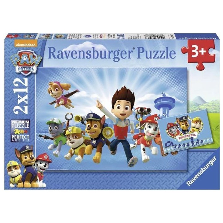 PAT' PATROUILLE Puzzles 2x12 pieces - Ryder et la Pat‘Patrouille - R