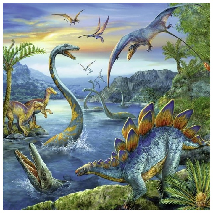Puzzles 3x49 pieces - La fascination des dinosaures - Ravensburger - L