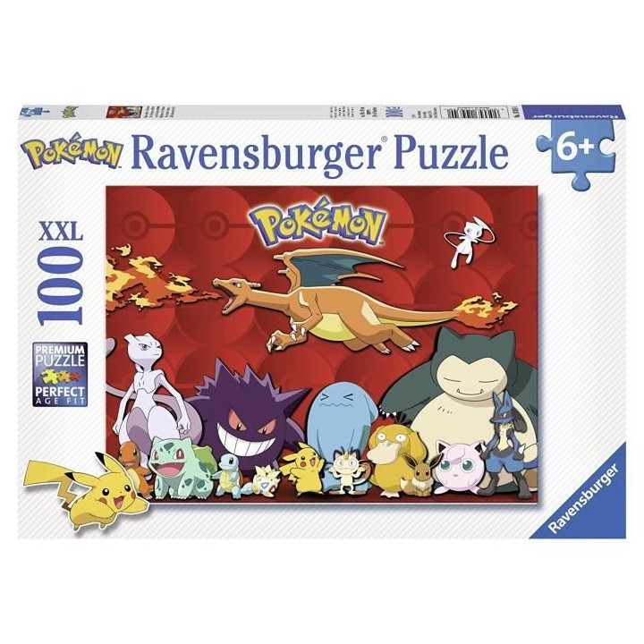 Puzzle 100 pieces XXL : Mes Pokémon préférés aille Unique Coloris