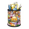 Puzzle 3D Pot a crayons - emoji - Ravensburger - Puzzle 3D enfant - sans colle - Pot a crayons 54 pieces - Des 6 ans