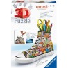 Puzzle 3D Sneaker - emoji - Ravensburger - Puzzle 3D enfant - sans colle - Pot a crayons 108 pieces - Des 8 ans