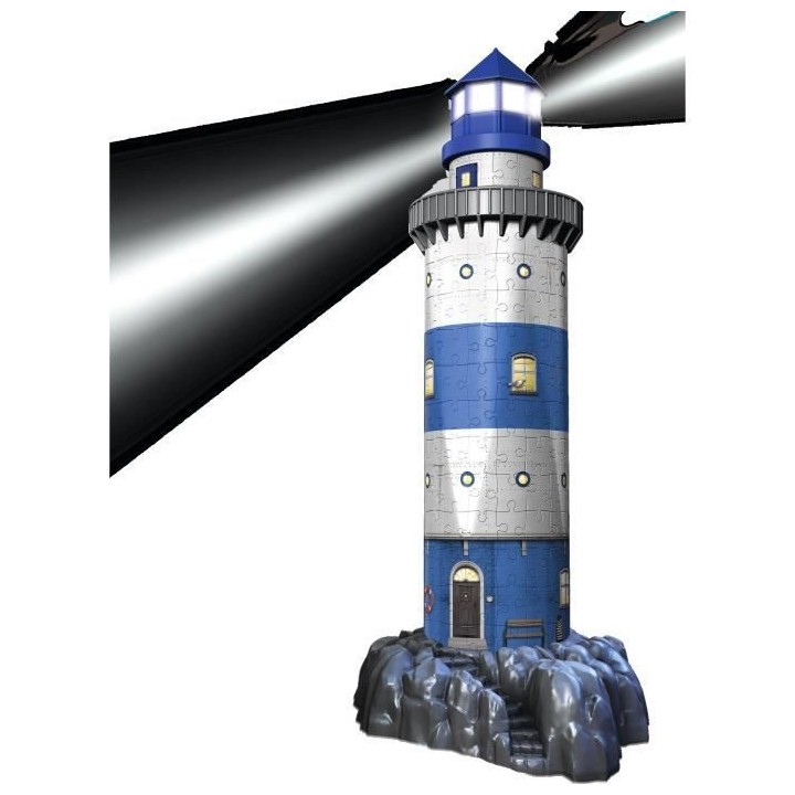 Puzzle 3D Phare illuminé - Ravensburger - Monument 216 pieces - sans