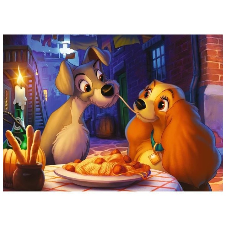 Puzzle 1000 p - La Belle et le Clochard (Collection Disney)