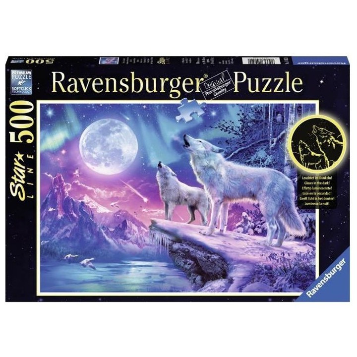 Puzzle Star Line 500 p - Loups sous les lumieres du Nord
