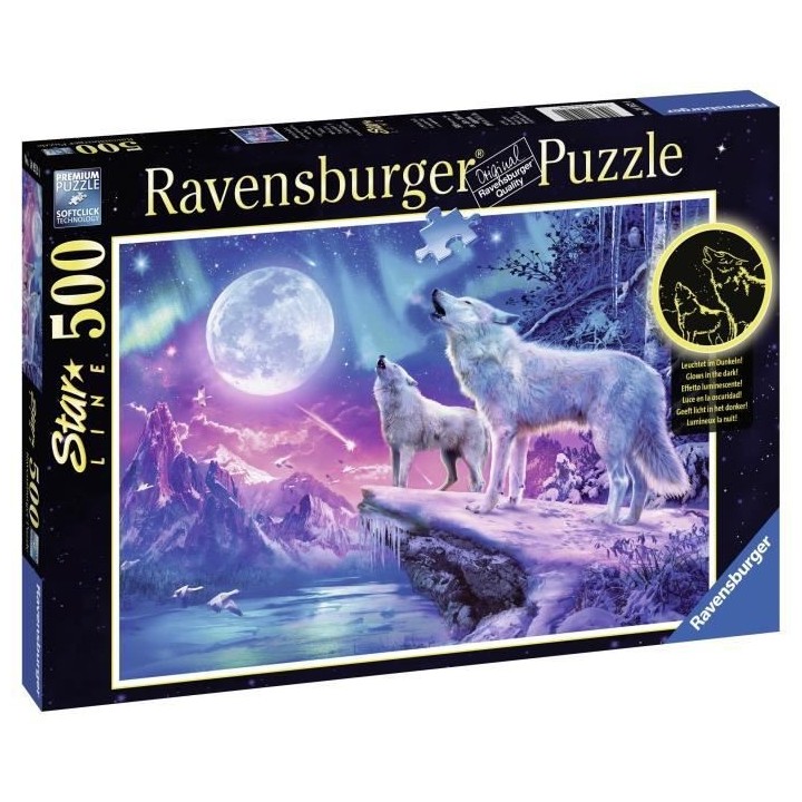 Puzzle Star Line 500 p - Loups sous les lumieres du Nord